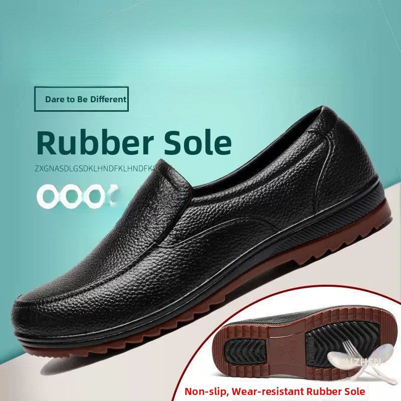 Fishing Boots - Low-Top Short Rain Boots Men's Leather